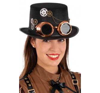 Mini cappello a cilindro nero donna: Accessori,e vestiti di