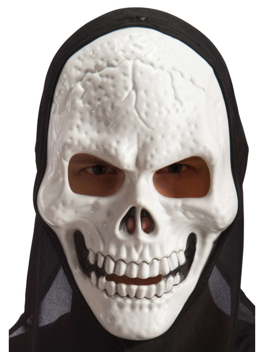 Maschera bianca da scheletro - in plastica