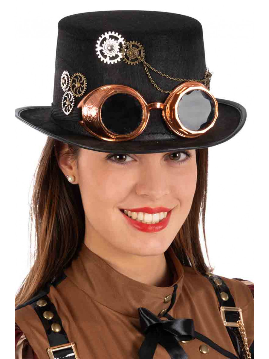 Mini cappello a cilindro nero donna: Accessori,e vestiti di