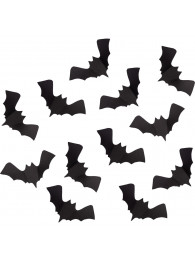 12 pipistrelli adesivi in carta l. cm.15 ca. in b. c/cav.